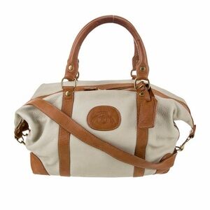 Ghurka Cream and Tan Leather Handbag